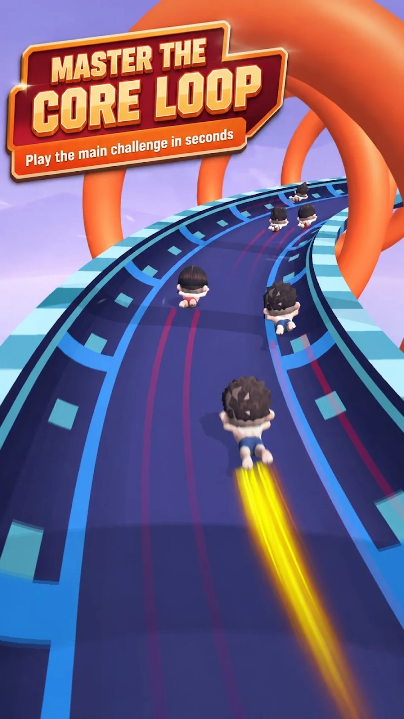 Mobile game racing challenge scene